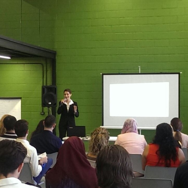 Image of Rita Kamel delivering an in-person workshop.